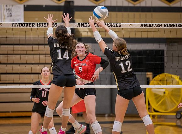 Centennial vs Andover Girls Varsity Volleyball 123