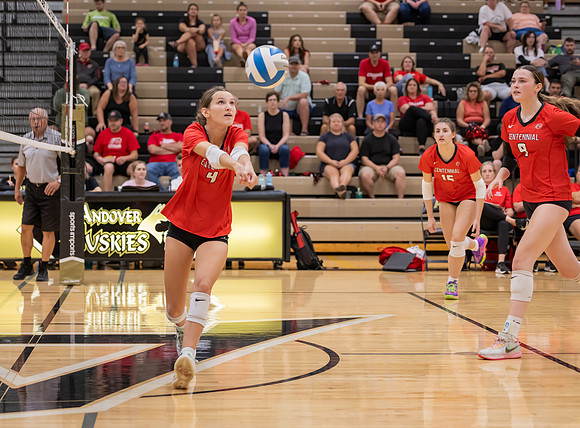 Centennial vs Andover Girls Varsity Volleyball 136