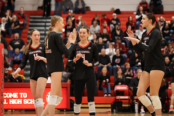Centennial vs Coon Rapids Girls Varsity Volleyball 27