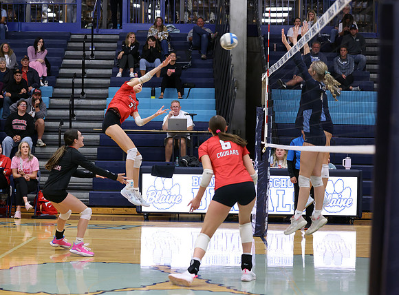 Centennial vs Blaine Girls Varsity Volleyball 218