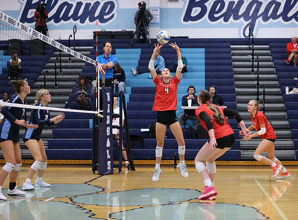 Centennial vs Blaine Girls Varsity Volleyball 136