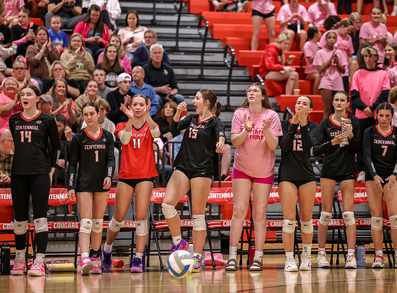 Centennial vs Champlin Park Girls Varsity Volleyball 27