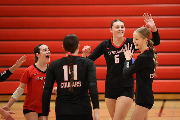Centennial vs Coon Rapids Girls Varsity Volleyball 147