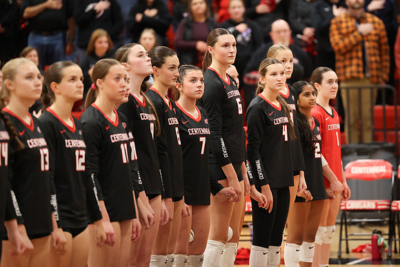 Centennial vs Coon Rapids Girls Varsity Volleyball 15