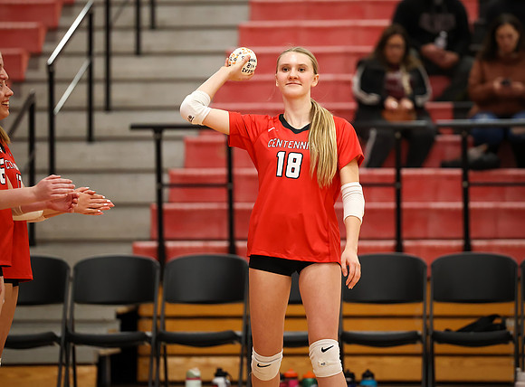 Centennial vs Anoka Girls Varsity Volleyball 53