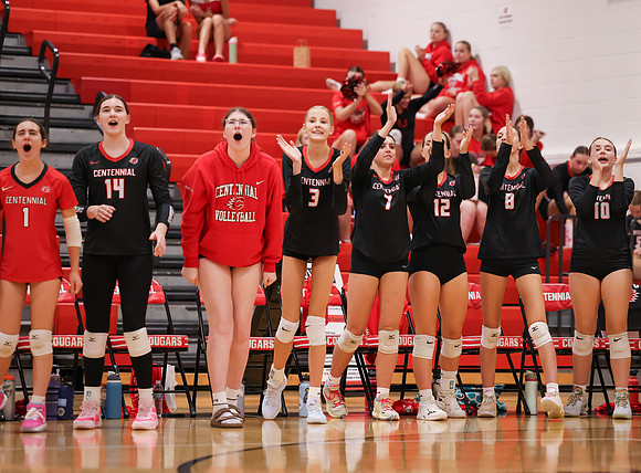 Centennial vs Osseo Girls Varsity Volleyball 31