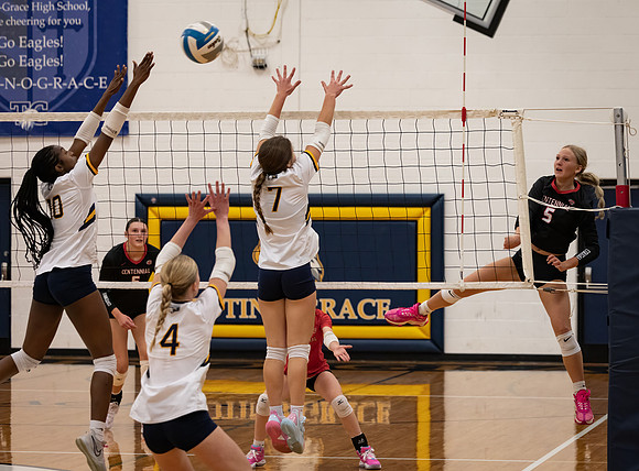 Centennial vs Totino-Grace Girls Varsity Volleyball 187