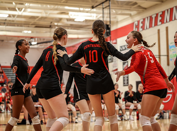 Centennial vs Mounds View Girls B Volleyball 61