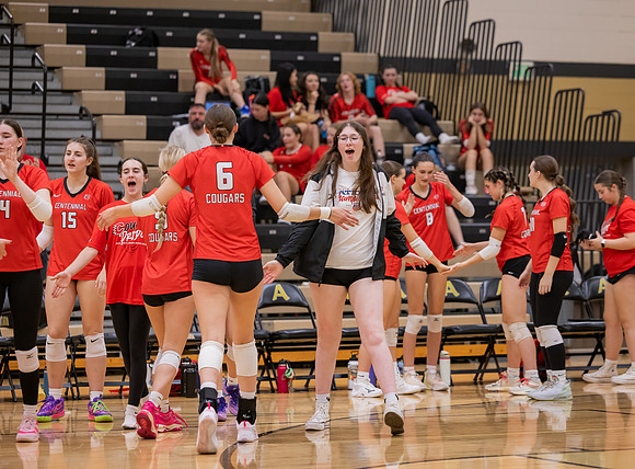 Centennial vs Andover Girls Varsity Volleyball 89