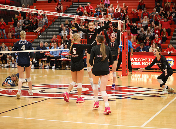 Centennial vs Blaine Girls Varsity Volleyball 325