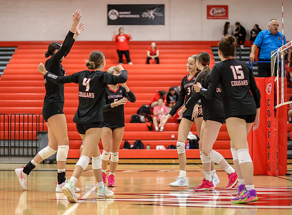 Centennial vs Coon Rapids Girls Varsity Volleyball 117