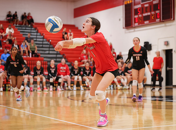 Centennial vs Osseo Girls Varsity Volleyball 37
