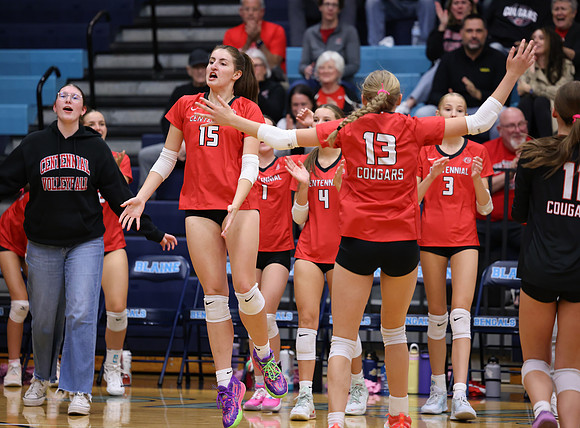Centennial vs Blaine Girls Varsity Volleyball 43