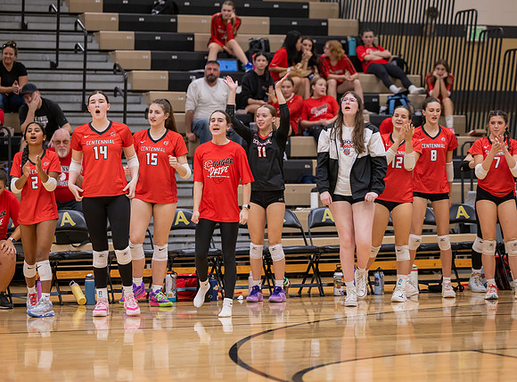 Centennial vs Andover Girls Varsity Volleyball 88