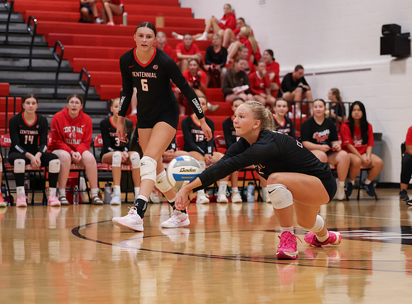 Centennial vs Osseo Girls Varsity Volleyball 47