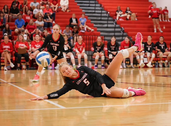 Centennial vs Osseo Girls Varsity Volleyball 167