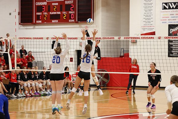 Centennial vs Cambridge-Isanti Girls Varsity Volleyball 74