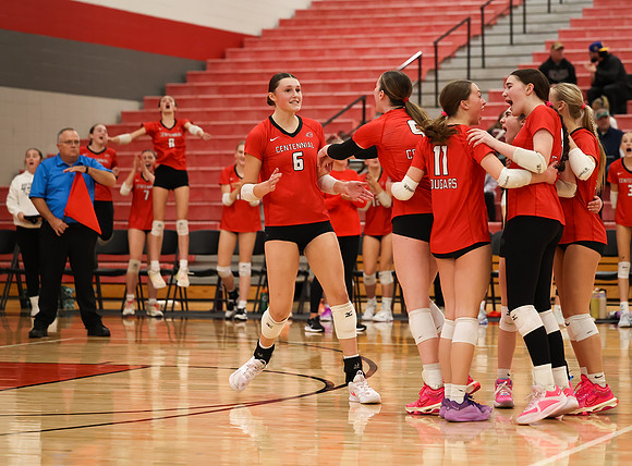 Centennial vs Anoka Girls Varsity Volleyball 357