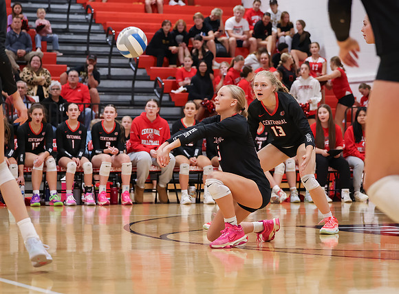 Centennial vs Hopkins Girls Varsity Volleyball 46