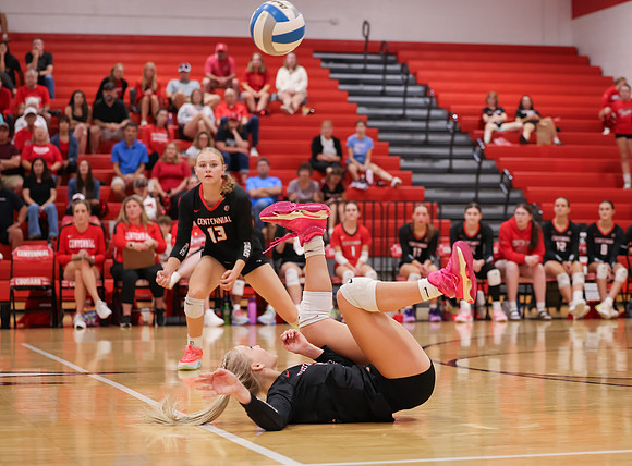 Centennial vs Osseo Girls Varsity Volleyball 169