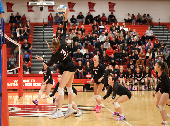 Centennial vs Coon Rapids Girls Varsity Volleyball 118