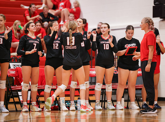 Centennial vs Osseo Girls Varsity Volleyball 36