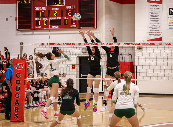 Centennial vs Mounds View Girls Varsity Volleyball 158