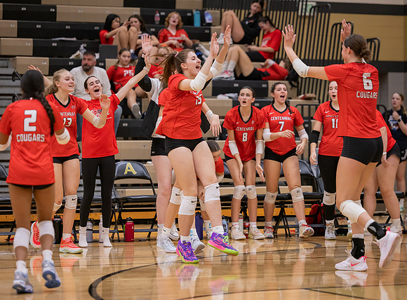 Centennial vs Andover Girls Varsity Volleyball 156