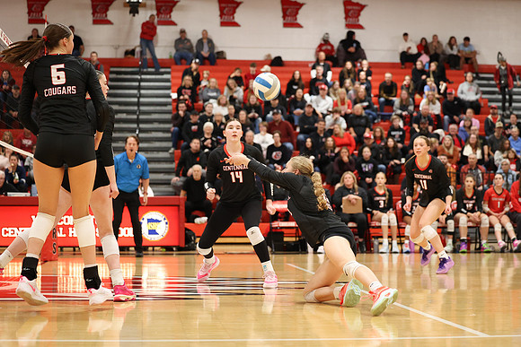 Centennial vs Coon Rapids Girls Varsity Volleyball 49