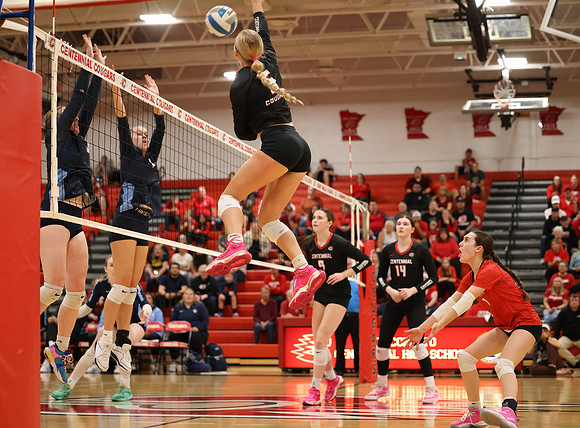 Centennial vs Blaine Girls Varsity Volleyball 266