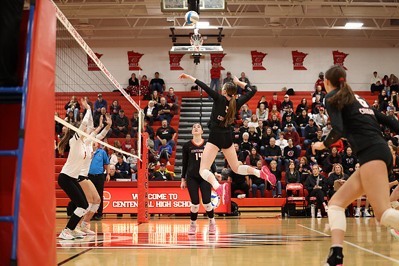 Centennial vs Coon Rapids Girls Varsity Volleyball 42