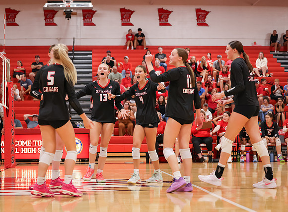 Centennial vs Osseo Girls Varsity Volleyball 139